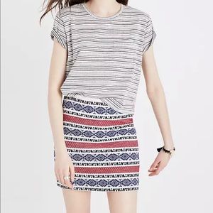 Madewell Gamine Jacquard Mini Skirt